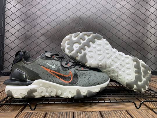 Nike React Vision Men's Running Shoes Grey Orange-06 - Click Image to Close